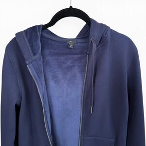 Navy J. Crew Zip-Up Hoodie XS
